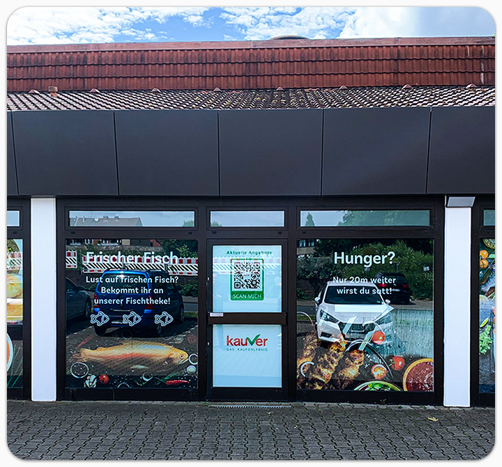 Werbetechnik Buling, Bochum, Ruhrgebiet, Services, Bild zur Firmenbeschriftung, mobile Grafik