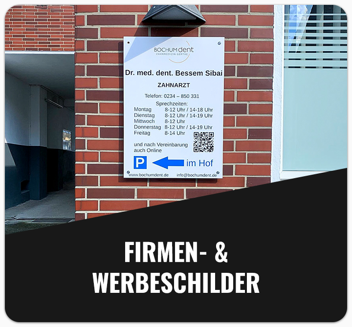 Werbetechnik Buling, Bochum, Ruhrgebiet, Services, Slider, Firmen- & Werbeschilder