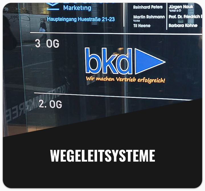 Werbetechnik Buling, Bochum, Ruhrgebiet, Services, Slider, Wegeleitsysteme